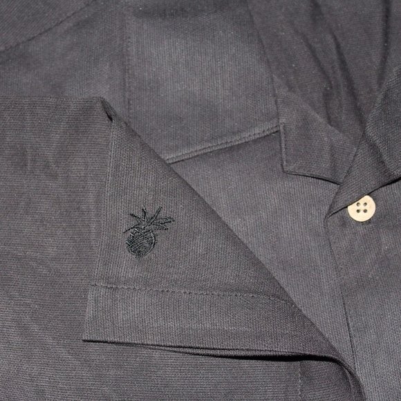 Cubavera Large Black Embroidered Dr Pepper Short Sleeve Bowling Camp Cigar Shirt - Picture 9 of 10